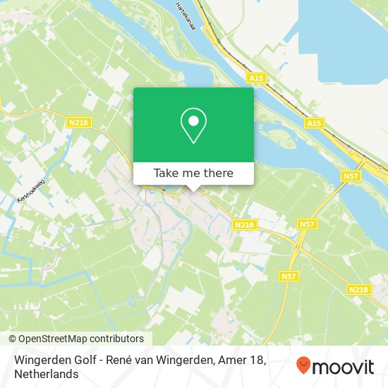 Wingerden Golf - René van Wingerden, Amer 18 map