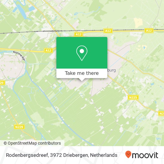 Rodenbergsedreef, 3972 Driebergen Karte