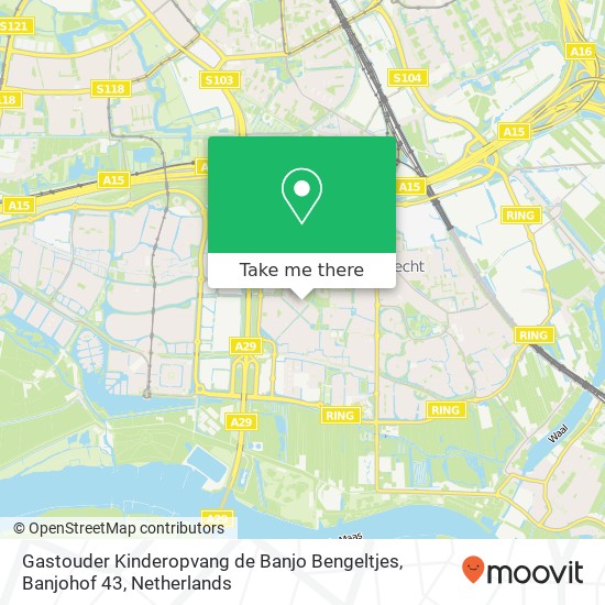 Gastouder Kinderopvang de Banjo Bengeltjes, Banjohof 43 map