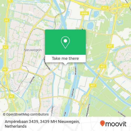 Ampèrebaan 3439, 3439 MH Nieuwegein map