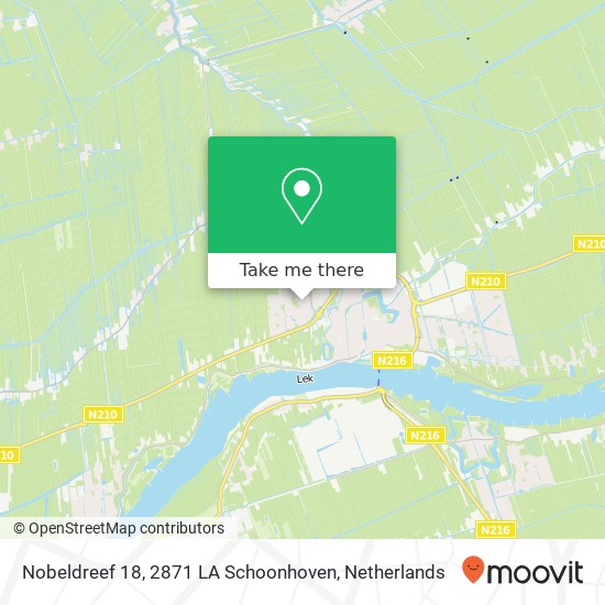 Nobeldreef 18, 2871 LA Schoonhoven map