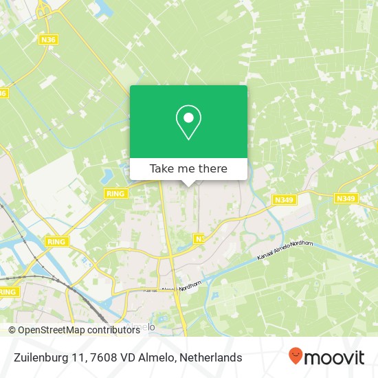 Zuilenburg 11, 7608 VD Almelo Karte