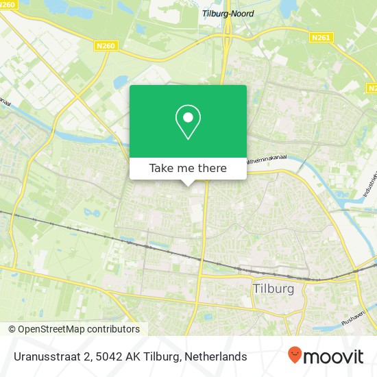Uranusstraat 2, 5042 AK Tilburg map