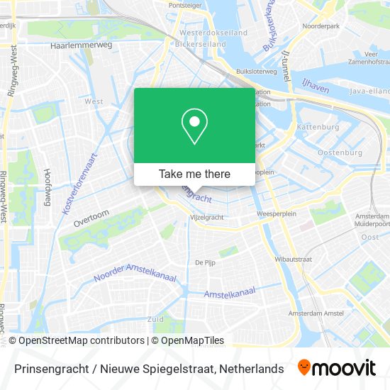 Prinsengracht / Nieuwe Spiegelstraat map