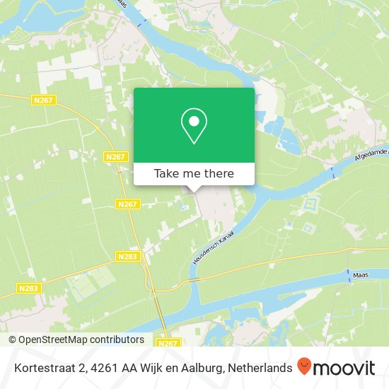 Kortestraat 2, 4261 AA Wijk en Aalburg map