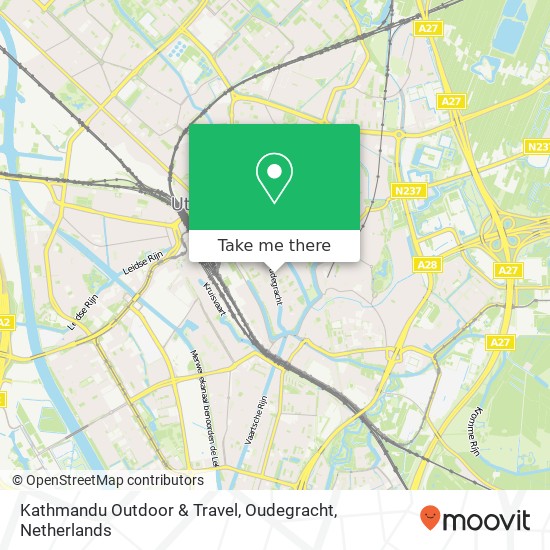 Kathmandu Outdoor & Travel, Oudegracht map