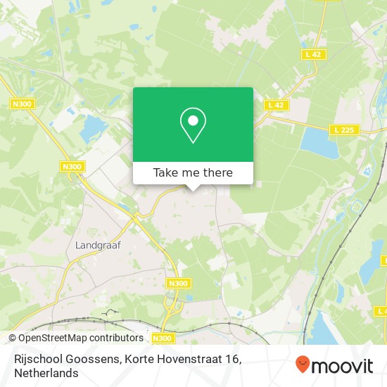 Rijschool Goossens, Korte Hovenstraat 16 map