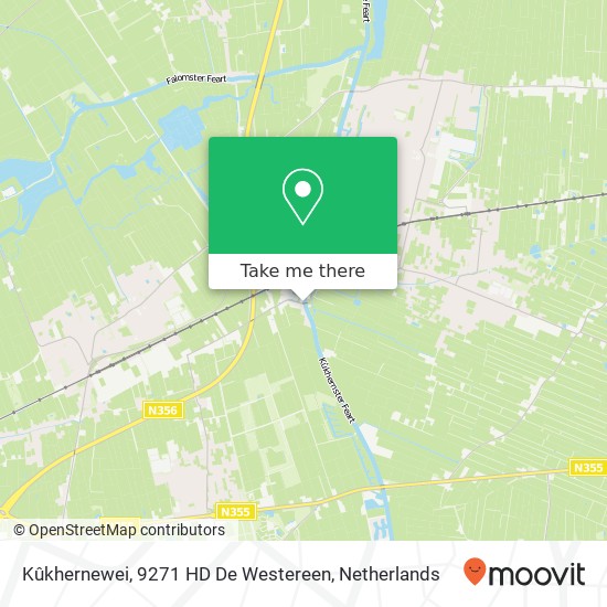 Kûkhernewei, 9271 HD De Westereen map