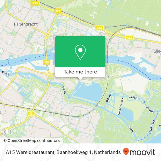 A15 Wereldrestaurant, Baanhoekweg 1 map