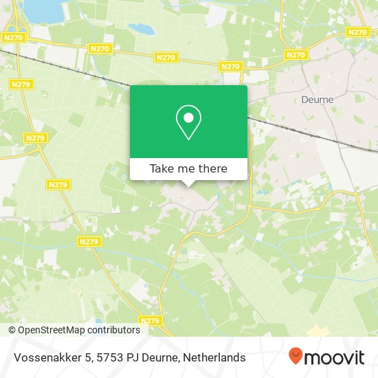 Vossenakker 5, 5753 PJ Deurne map