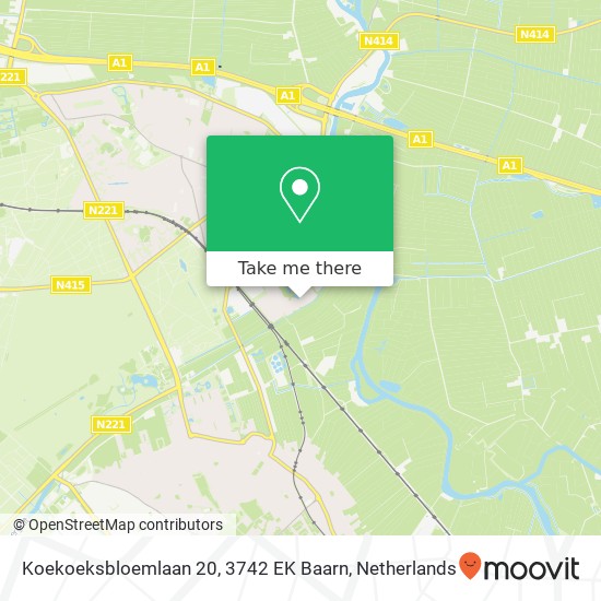 Koekoeksbloemlaan 20, 3742 EK Baarn map