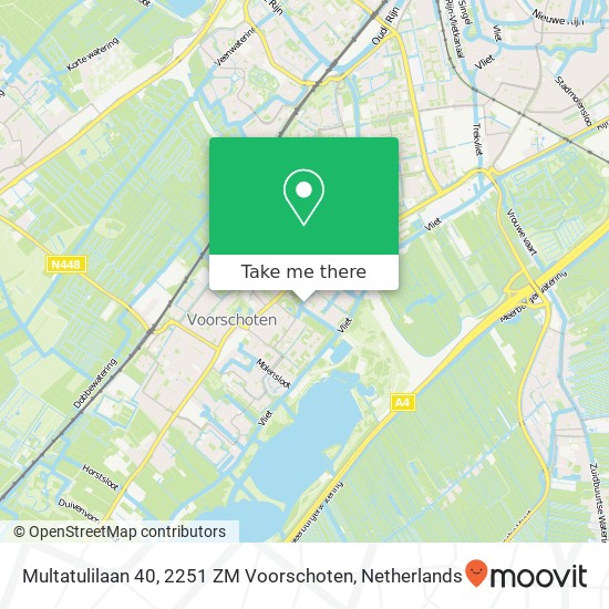 Multatulilaan 40, 2251 ZM Voorschoten Karte