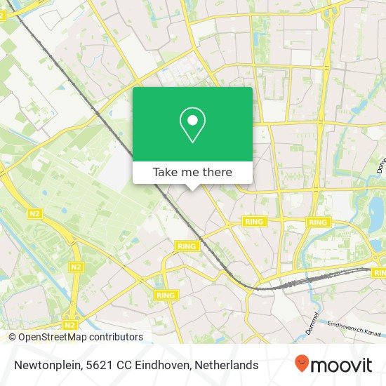 Newtonplein, 5621 CC Eindhoven map