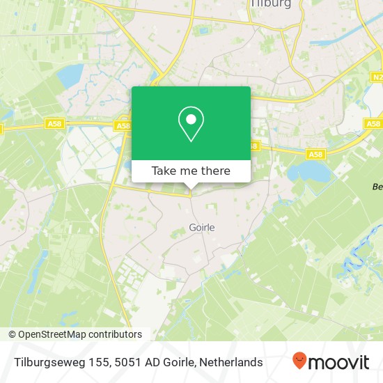 Tilburgseweg 155, 5051 AD Goirle Karte