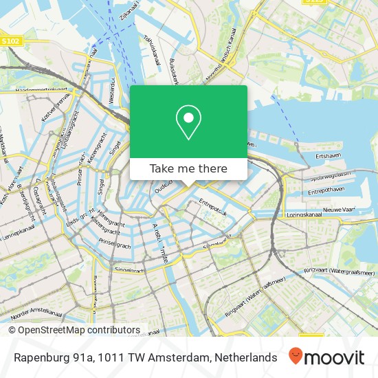 Rapenburg 91a, 1011 TW Amsterdam map