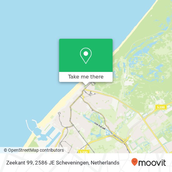 Zeekant 99, 2586 JE Scheveningen Karte