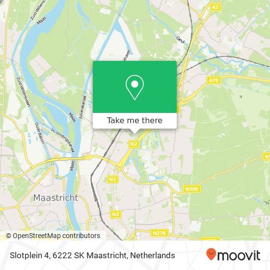 Slotplein 4, 6222 SK Maastricht Karte