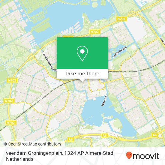 veendam Groningenplein, 1324 AP Almere-Stad map