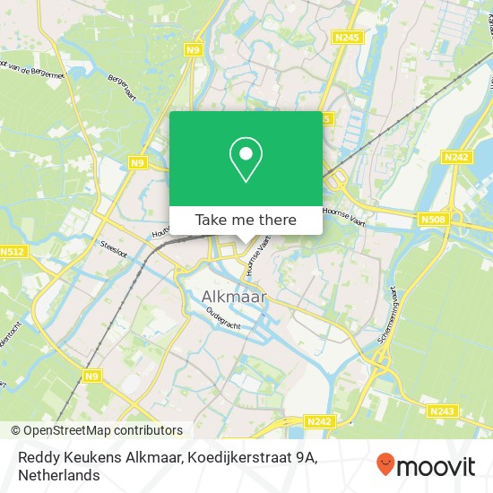 Reddy Keukens Alkmaar, Koedijkerstraat 9A map