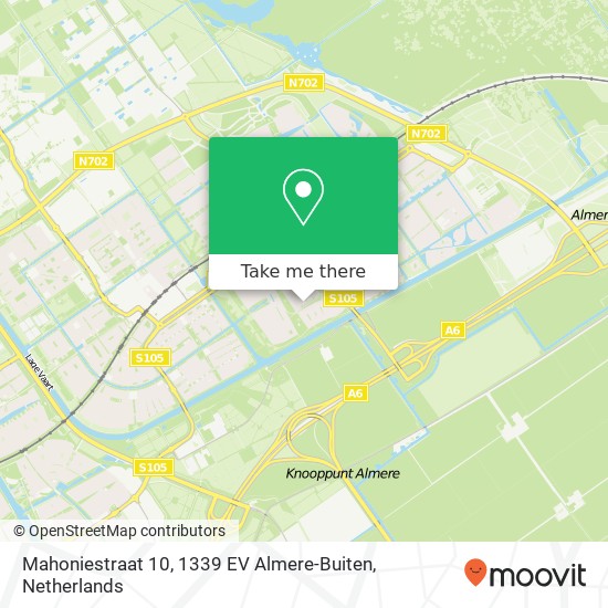 Mahoniestraat 10, 1339 EV Almere-Buiten Karte