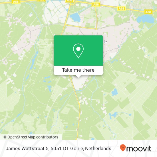 James Wattstraat 5, 5051 DT Goirle Karte