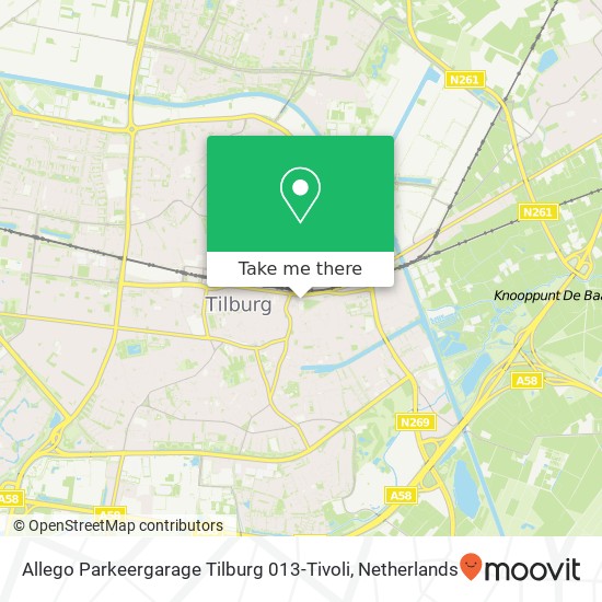 Allego Parkeergarage Tilburg 013-Tivoli map