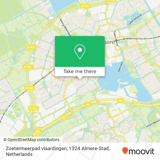 Zoetermeerpad vlaardingen, 1324 Almere-Stad map