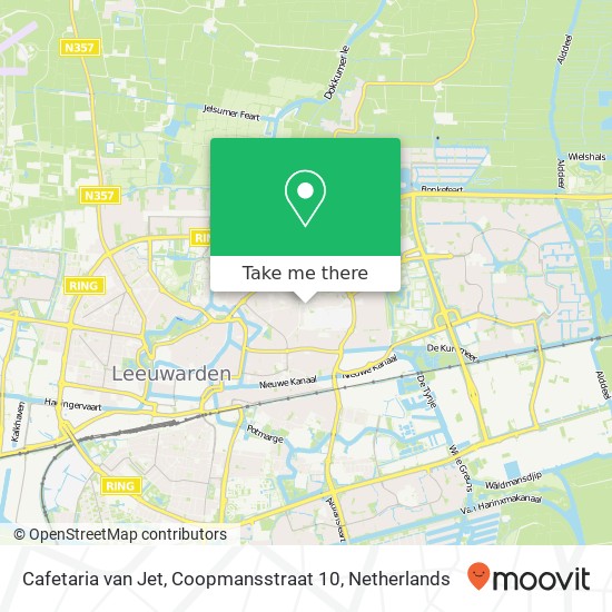 Cafetaria van Jet, Coopmansstraat 10 map