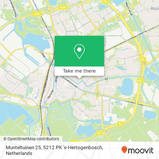Munteltuinen 25, 5212 PK 's-Hertogenbosch Karte