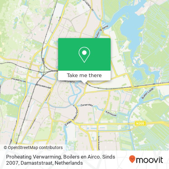 Proheating Verwarming, Boilers en Airco. Sinds 2007, Damaststraat map