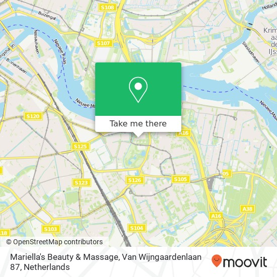 Mariella's Beauty & Massage, Van Wijngaardenlaan 87 map