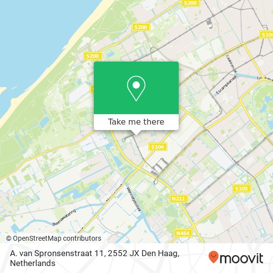 A. van Spronsenstraat 11, 2552 JX Den Haag Karte