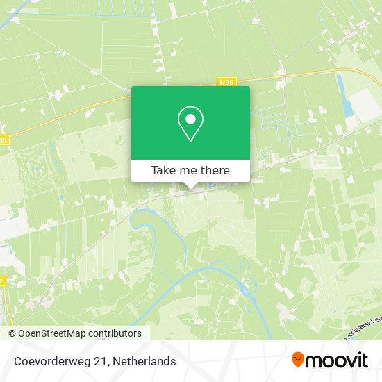 Coevorderweg 21, 7737 PE Stegeren map