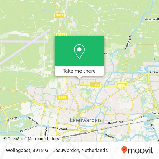 Wollegaast, 8918 GT Leeuwarden map