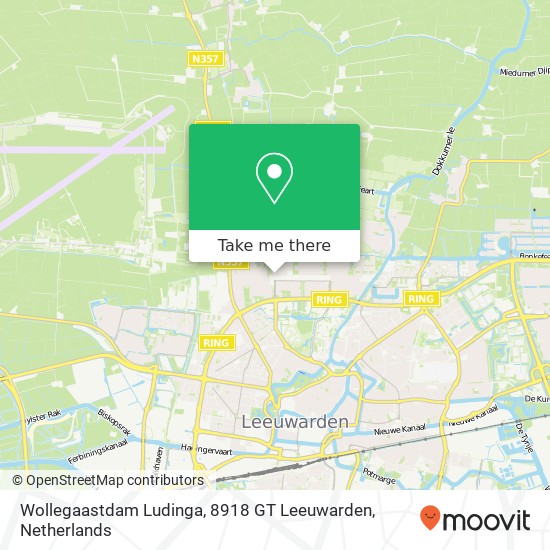 Wollegaastdam Ludinga, 8918 GT Leeuwarden map