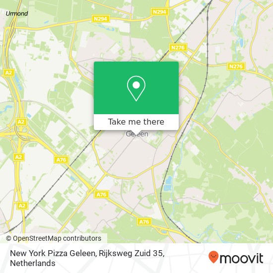 New York Pizza Geleen, Rijksweg Zuid 35 map