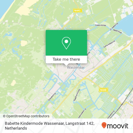 Babette Kindermode Wassenaar, Langstraat 142 map