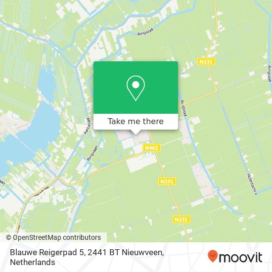 Blauwe Reigerpad 5, 2441 BT Nieuwveen map