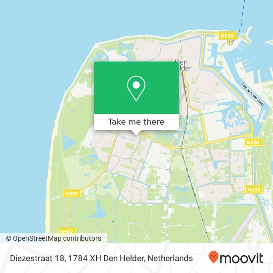 Diezestraat 18, 1784 XH Den Helder Karte