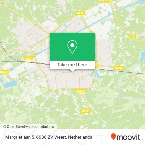 Margrietlaan 5, 6006 ZV Weert map