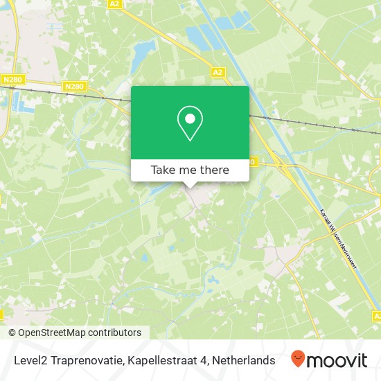 Level2 Traprenovatie, Kapellestraat 4 Karte