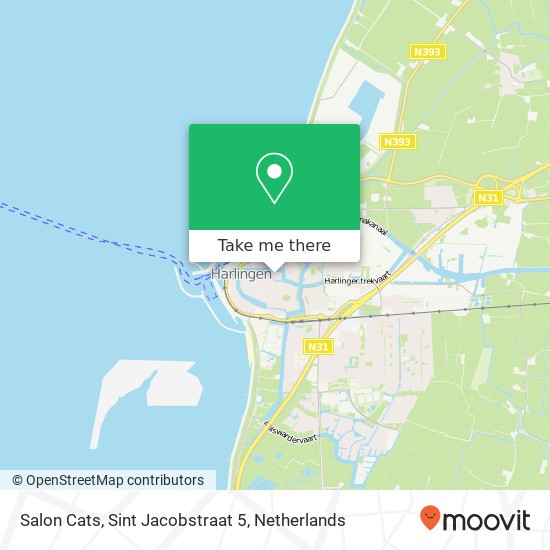 Salon Cats, Sint Jacobstraat 5 map