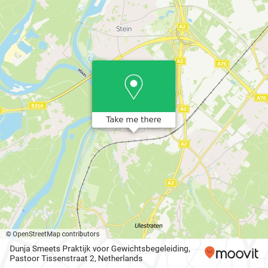 Dunja Smeets Praktijk voor Gewichtsbegeleiding, Pastoor Tissenstraat 2 map