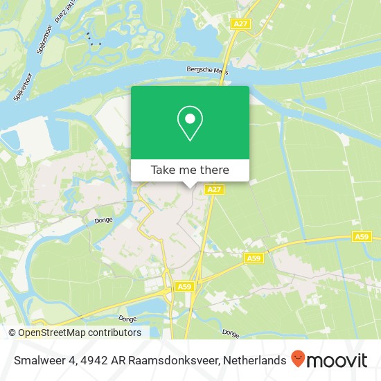 Smalweer 4, 4942 AR Raamsdonksveer map