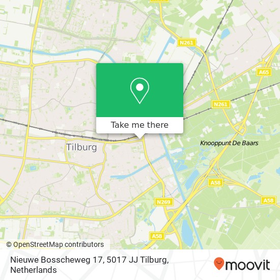 Nieuwe Bosscheweg 17, 5017 JJ Tilburg Karte
