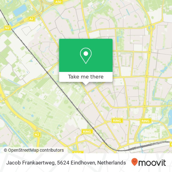 Jacob Frankaertweg, 5624 Eindhoven Karte