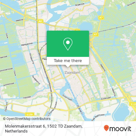 Molenmakersstraat 6, 1502 TD Zaandam map