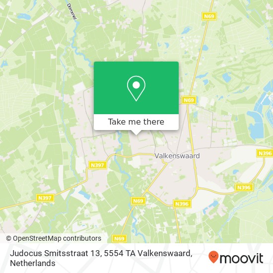 Judocus Smitsstraat 13, 5554 TA Valkenswaard Karte