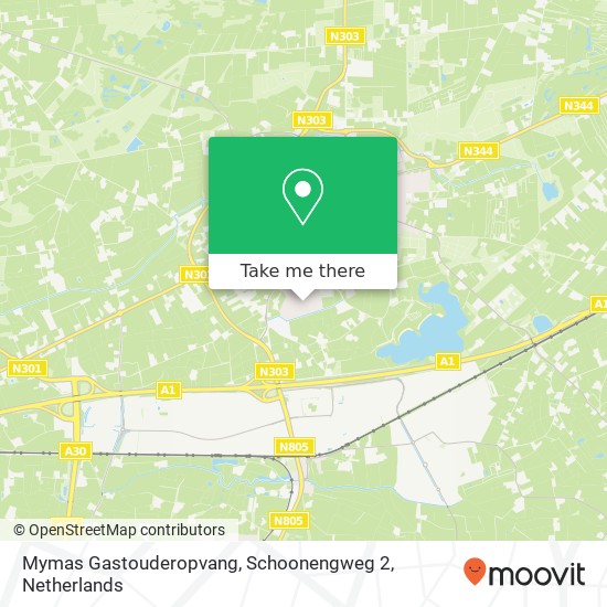 Mymas Gastouderopvang, Schoonengweg 2 map