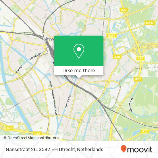 Gansstraat 26, 3582 EH Utrecht map